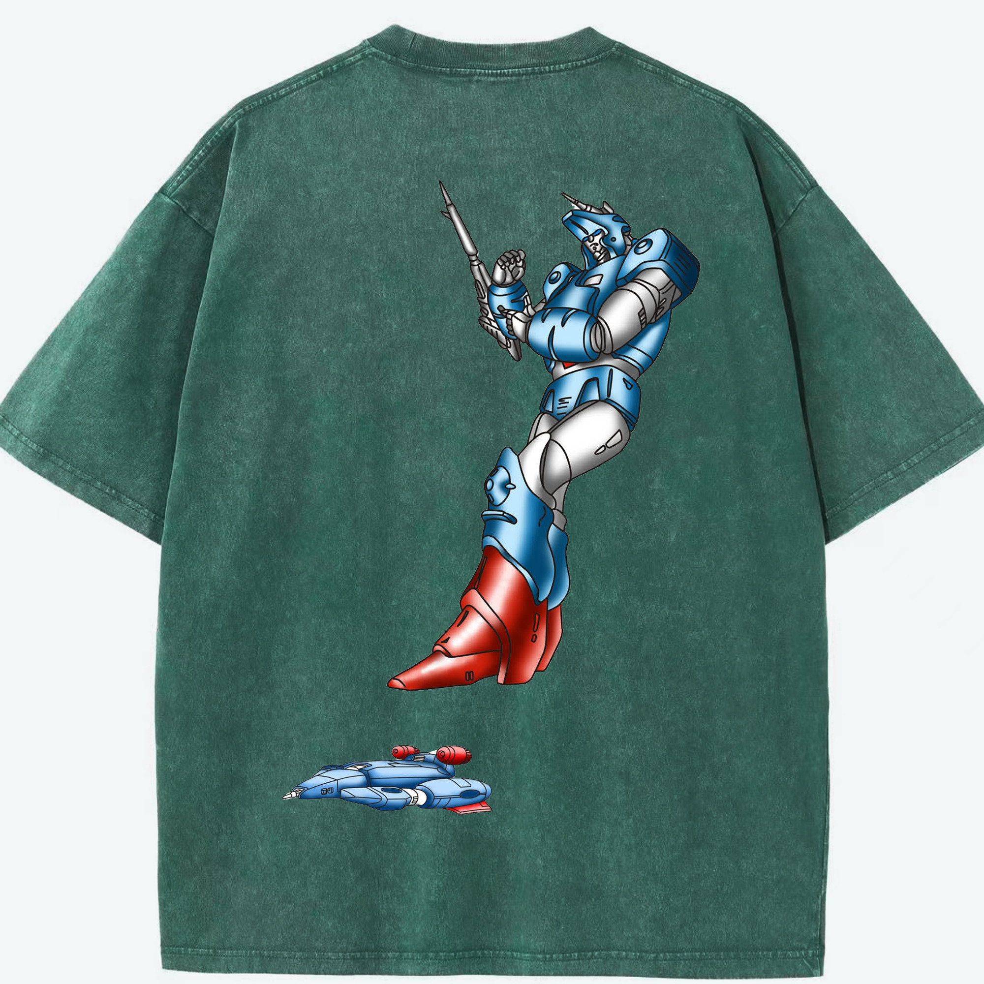 （画像用）  綿100% ヴィンテージ風 半袖Tシャツ（背面プリント）